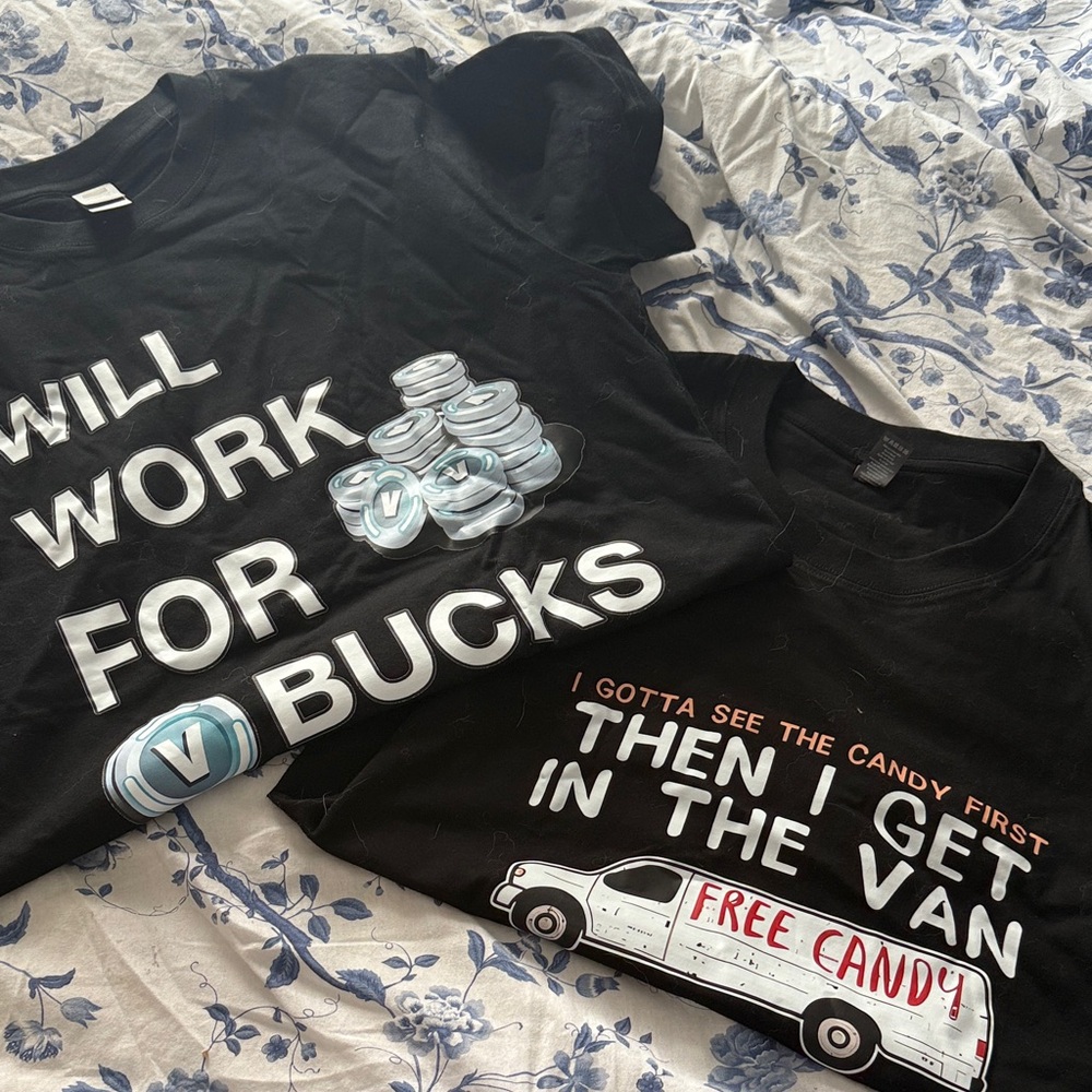 Black Graphic Kids T-Shirts Set